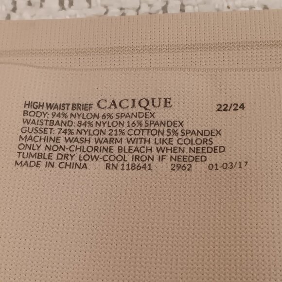 Cacique 'High Waist Brief' women's plus size shapewear panty sz 22 / 24 - Picture 8 of 8